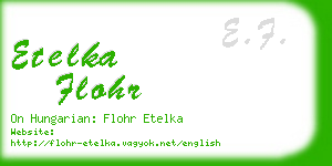 etelka flohr business card